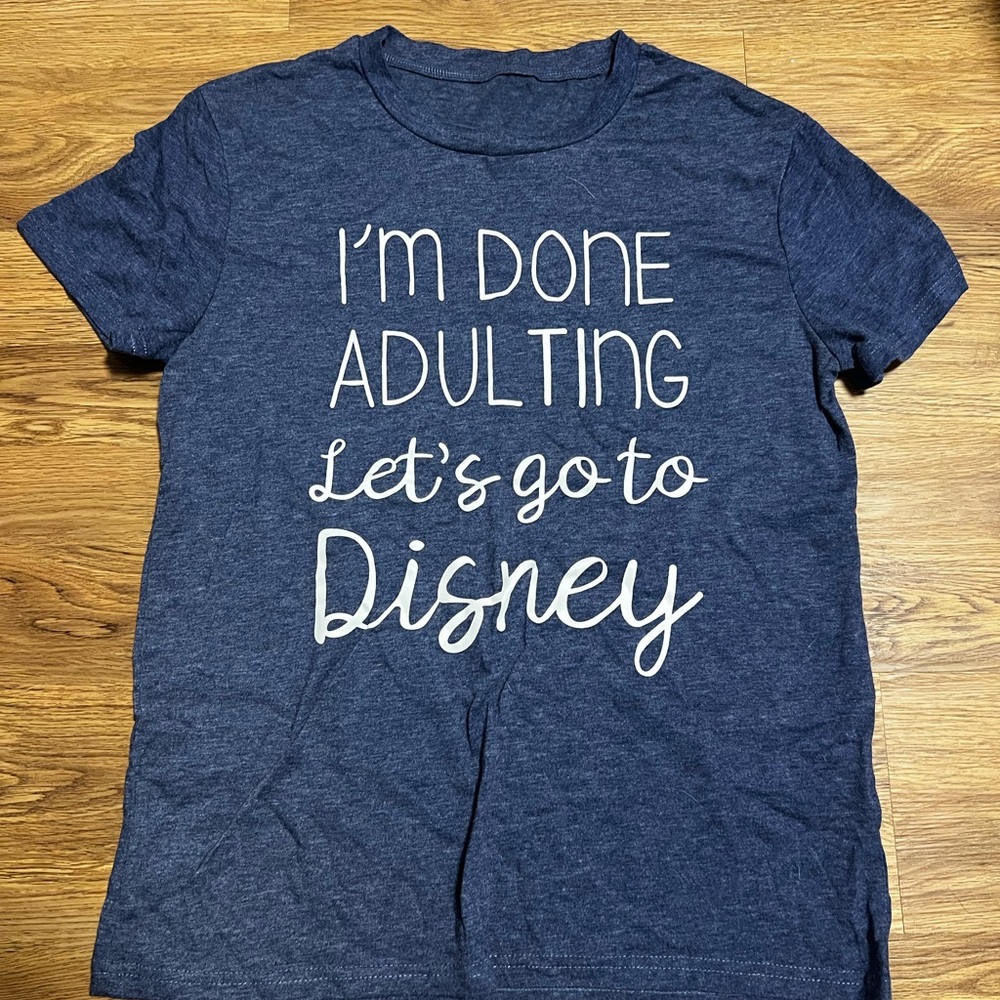 Dark Blue Disney Adulting Graphic Tee